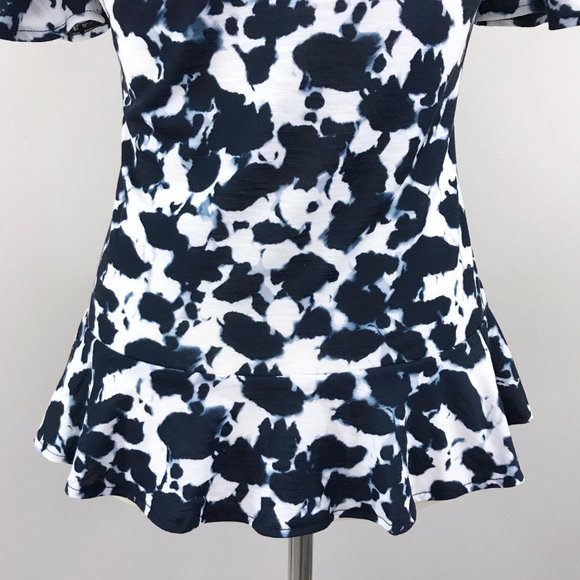 Juicy Couture Lush Shadow Gathered Front Flutter Sleeve Top Women’s Size M - Picture 13 of 15